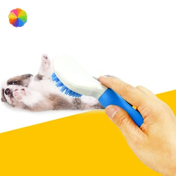 

Dogs Cats Bath Brush Pet Super Soft Silicone Grooming Massage Shower Shedding Comb Self Hair Removal Cleaning Slicker BrushCY