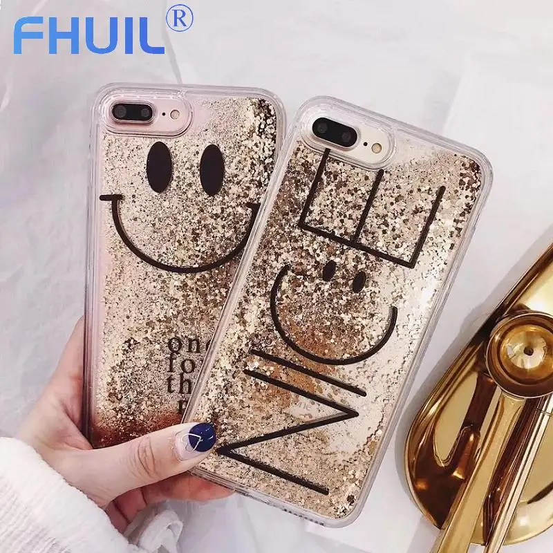 Чехол для Телефона iPhone 6 6s 7 8 Plus X XR XS Max роскошный динамичный жидкий Блестящий