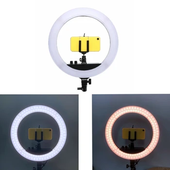 

Professional RL-12II Dimmable 3200-5600K Photography Light LED Ring Light Bi-color 240 leds Ring Lamp For Photography Studio New