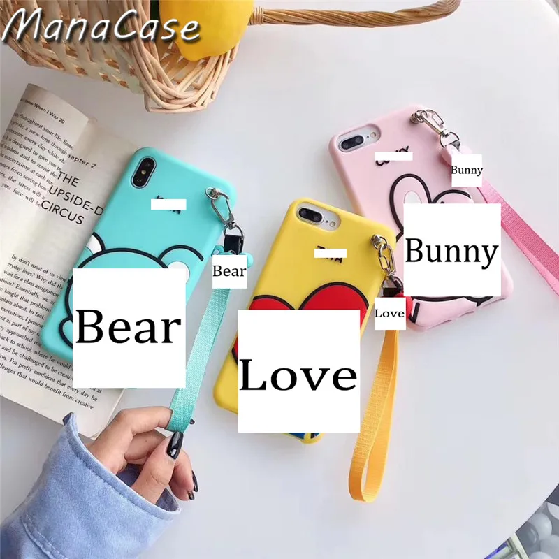 

Cute Bunny Bear Phone Case For iPhone XS max XR X XS Mobile Shell for iphone 7 8 6 6s plus Tata Apeach Soft Silicone Back Cover