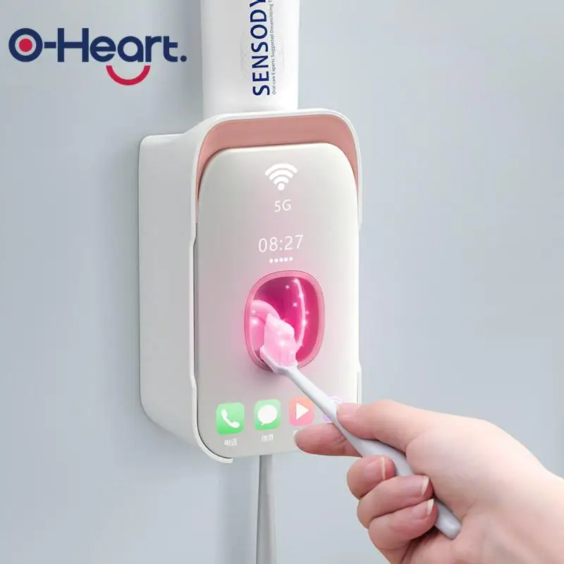 

New Wall Mounted Automatic Toothpaste Squeezer Dispenser Plastic Dust-proof Toothbrush Holder For Toilet Bathroom Accessories