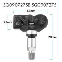 Sensor de pressão dos pneus tpms para skoda-porsche bentley-ferrari, passat, golf, tiguan, touareg 5q0907275b, 1 peça