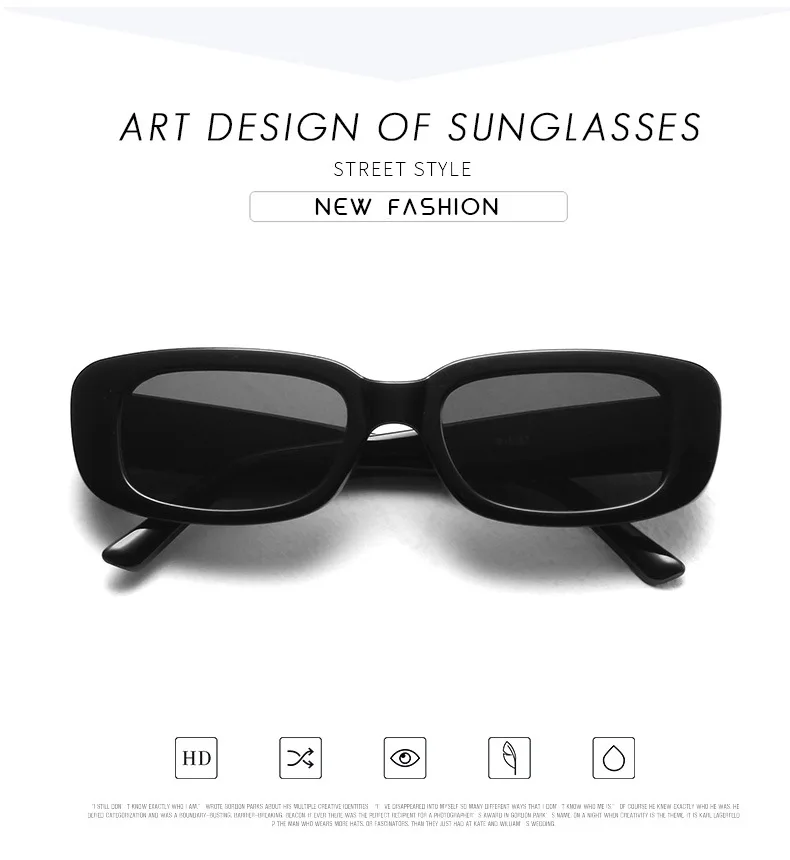 Sunglasses Colored Luxury Zonnebril Dames Rechthoek Trending Products 2020 Personalized Square-frame Fashion Sunglasses Uv400 large sunglasses