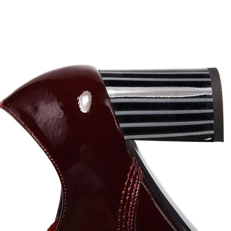 ALLBITEFO hot sale genuine leather women heels spring autumn Pure color comfortable high heel shoes Frenulum office ladies shoes