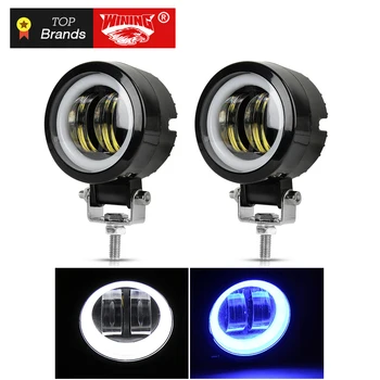 

WINING 2 pcs 20W LED Work Light Free Pipe Clamp 4X4 Bike lamp Wagon Offroad LED Driving Fog Lamp Motorcycle Headlight