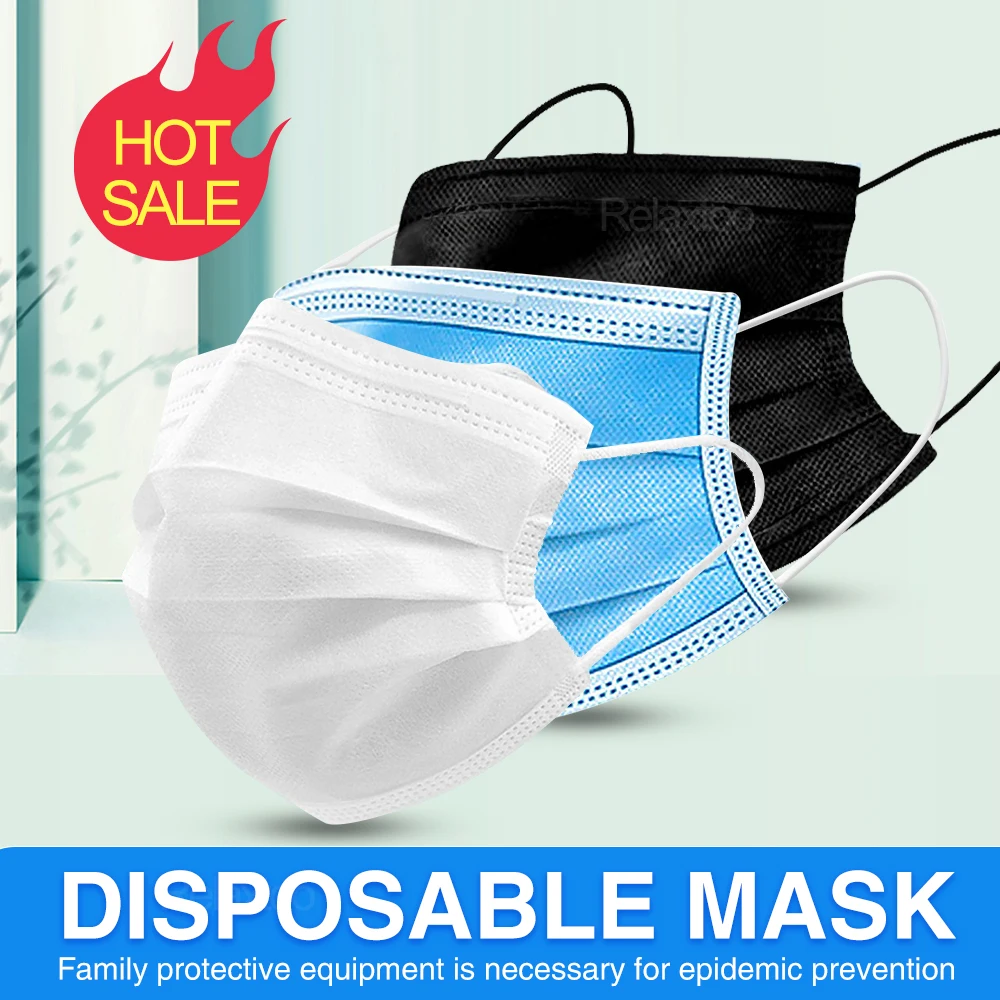 

Mouth Protective Mask Disposable Anti Virus Mask Protect 3 Layers Filter Dustproof Earloop Non Woven Mouth Masks Support Express