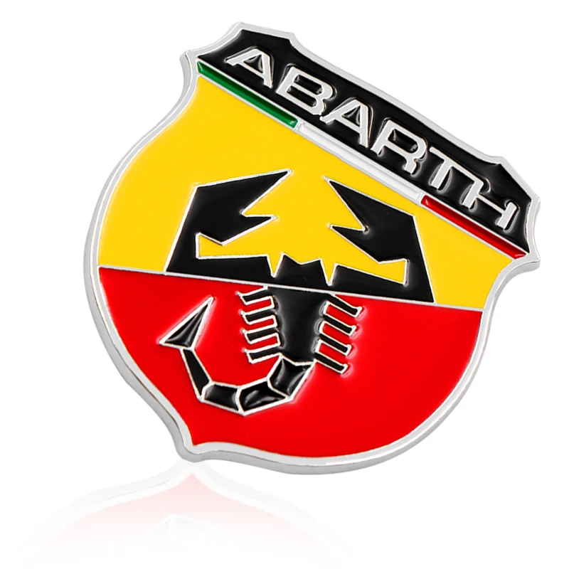 

1pcs 3D Car Abarth Metal Adhesive Badge Emblem logo Decal Sticker Scorpion For Fiats Punto Abarth 500 Stilo Ducato Palio Badge