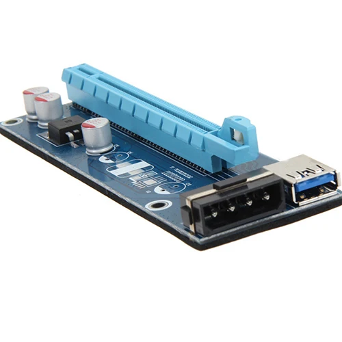 Mini PCI-E to PCI Express 1x to 16x Extender Riser video external graphics Card Adapter 6Pin Power Cable for Bitcoin BTC Mining