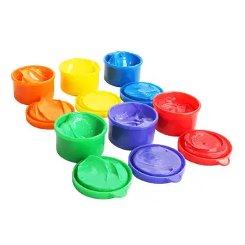 

Children Finger Painting Paints Vibrant Colors Washable Gouache Paint Doodle Set For Kids 6 Colors