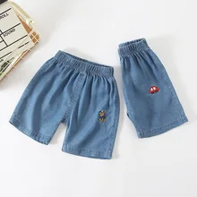 Летний светильник для мальчиков; цветные джинсовые шорты из Tencel