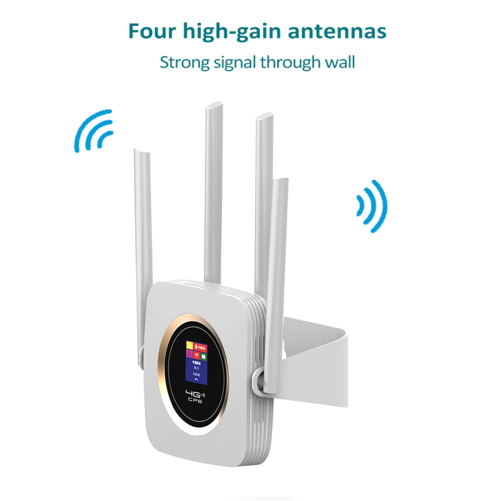 300mbps sem Fio Wifi Roteador Cartão Desbloquear Wi-fi Lte Fdd Tdd Gateway 4 Antenas Modem Boradband Rede Hotspot 4g Sim 4 Computador e Escritório