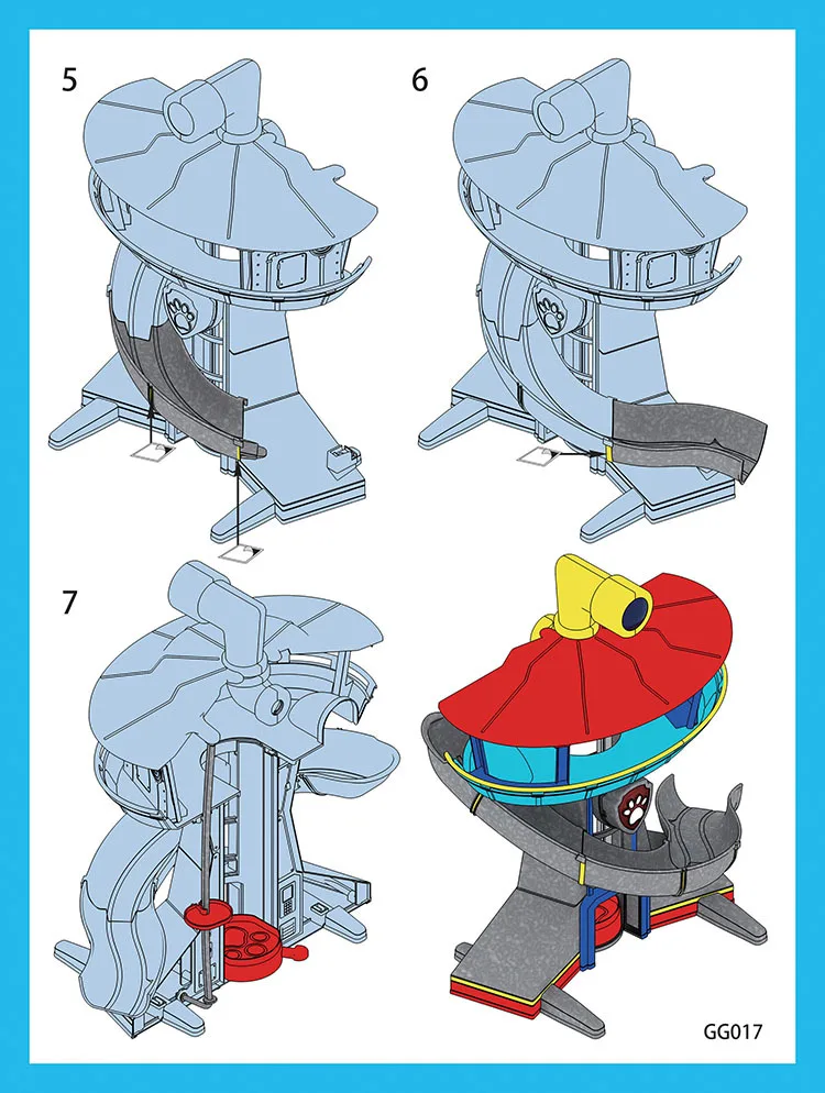 Paw Patrol Tower с музыкальным щенком Patrulla Canina Lookout Tower фигурка аниме игрушки для детей Рождественский подарок 2D64