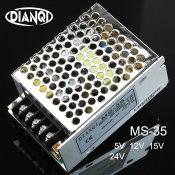 

DIANQI MS-35-5 MS-35-12 MS-35-24 switching power supply unit MS-35w 5v 12v 15v 24v mini size din led ac dc converter