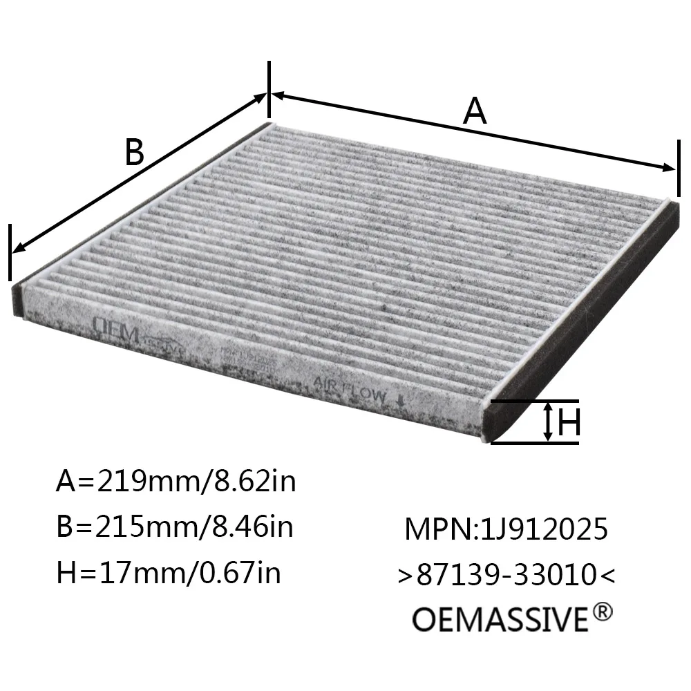 Car Cabin Air Filter For Toyota Solara Sienna Prius FJ Cruiser Celica Camry Avalon 4Runner Lexus RX330 GX470 ES330 87139-33010