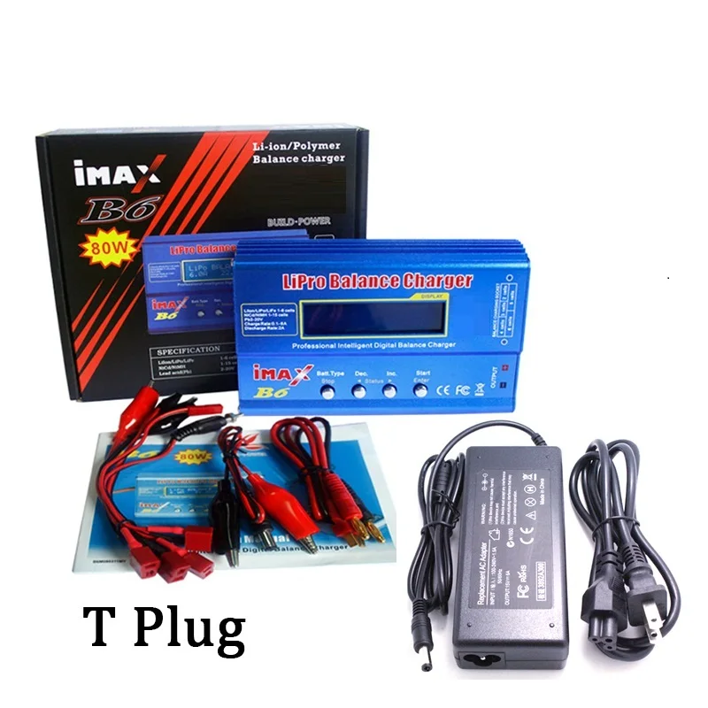 imax 80wB6 RC Balance Charger with T XT60 Tamiya Connector Plug for Lipo NiMH NiCd Battery Balance charger