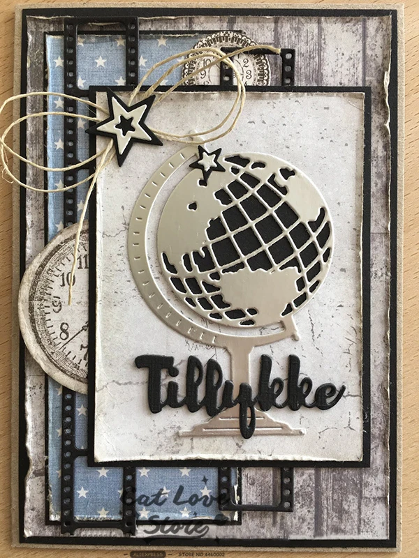 글로브 지리 금속 절단 다이 스크랩북 스텐실 다이 컷 카드 만들기 DIY 장식 공예 엠보싱 2019 년 새로운 다이