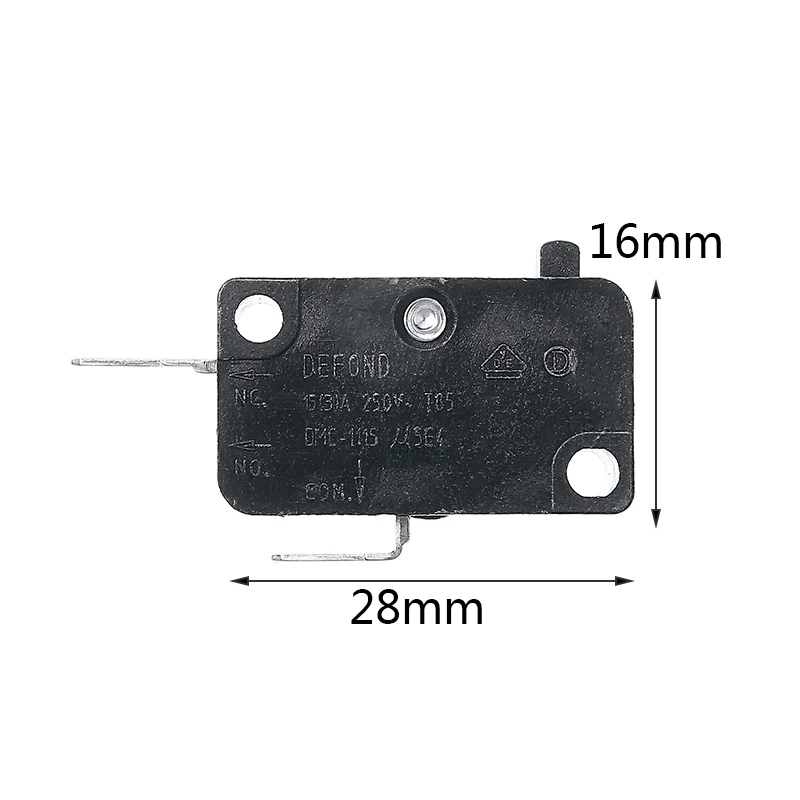 Micro Interruttore Micro Pulsante Con Leva Curva Defond DMC-1215 2 FASTON 15 AMP - Rossi Ricambi