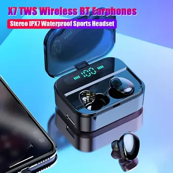 

X7 TWS Wireless Bluetooth In-Ear Earbuds LED Digital Display Sport Headset with Mic Slight Touch Music Playing Dropshipping