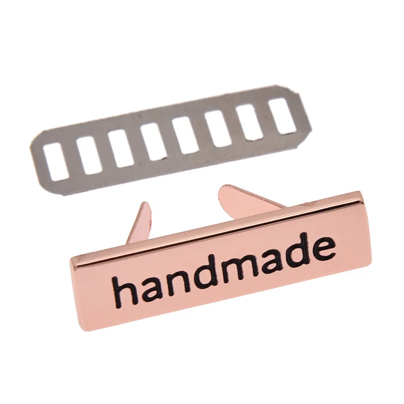 10PCS/pack High Quality Alloy Labels Handmade Pattern For Jeans Shoes Bags Tags DIY Craft Decoration Accessories