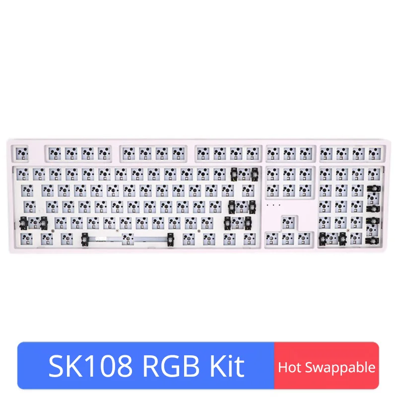 US $90.78 Sk108 key Mechanical Keyboard kit 100 Hot Swappable Programmable Wired Bluetooth Replaceable Space Mechanical keyboard DIY kit