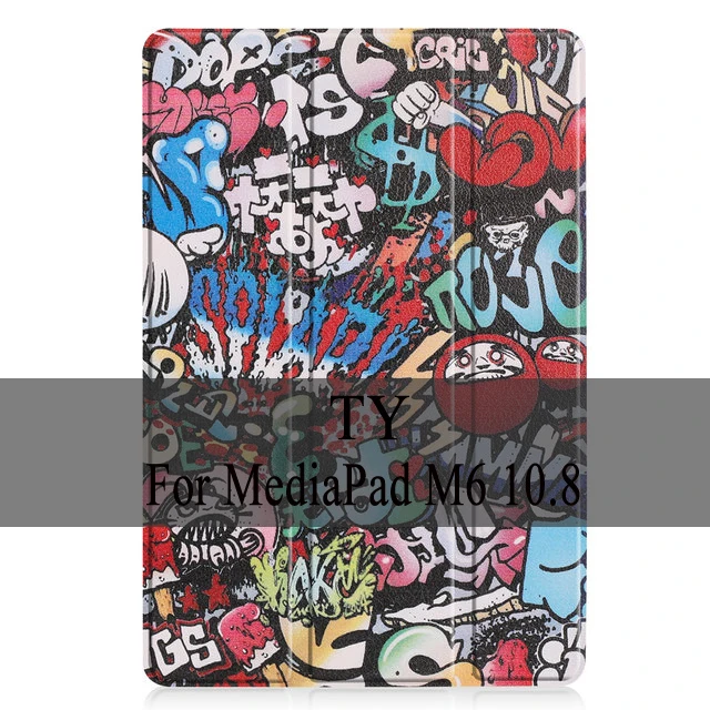TY MediaPad M6 10.8 Чехол-книжка на магните для huawei MatePad Pro 10,8 чехол Mediapad M6 10,8 чехол для планшета из искусственной кожи чехол Funda Media pad M6 M 6 6 M - Цвет: TY MediaPad M6 10.8