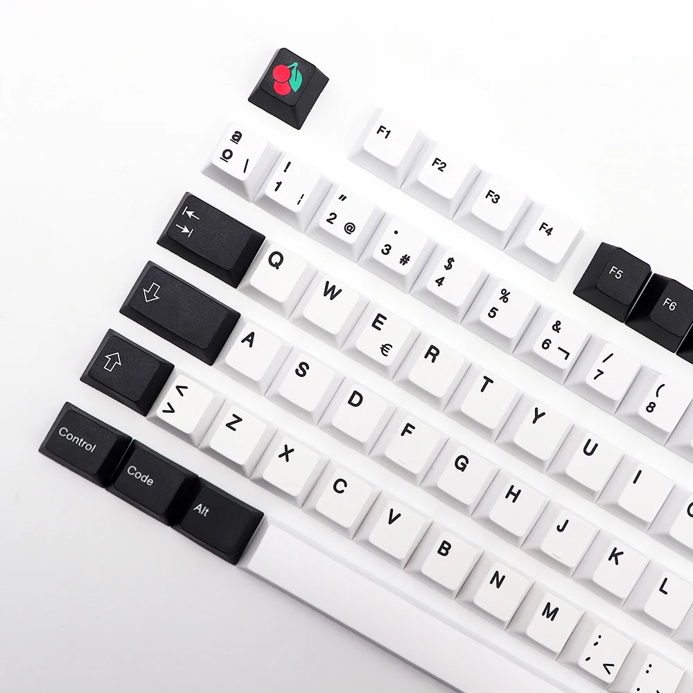 Колпачки для клавиш Cherry ES черные белые колпачки Mx GK61 64 96 136 испанская раскладка iso |
