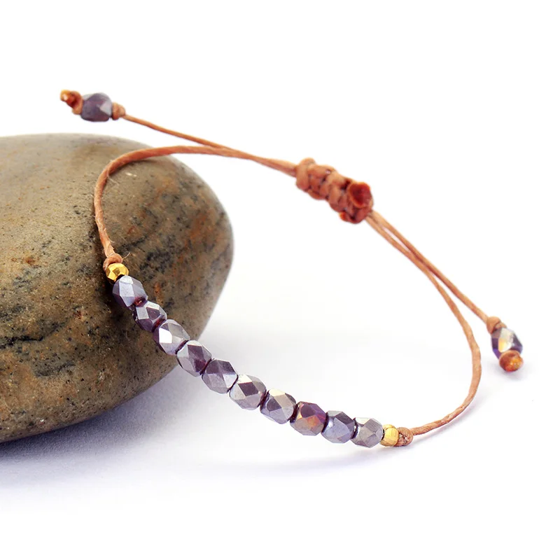 Beads Bracelet for Women Bling Crystal Woven Freindship Bracelets Femme Bohemian Vegan Bracelets