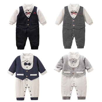 

Malapina 2020 Newborn Baby Boy Colthes Gentleman Onesie Romper Jumpsuit Overalls Infant Outfit Toddler Winter Cotton Costume
