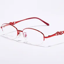 New Diamond Ultra Light Pure Titanium Glasses Frame Female Temperament Goddess Glasses Frame Myopia Half Frame Glasses