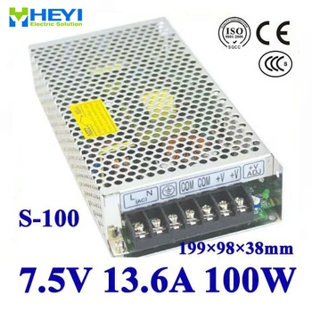 

single output switching power supply 7.5V 13.6A 100~120V/200~240V AC input LED power supply 100W