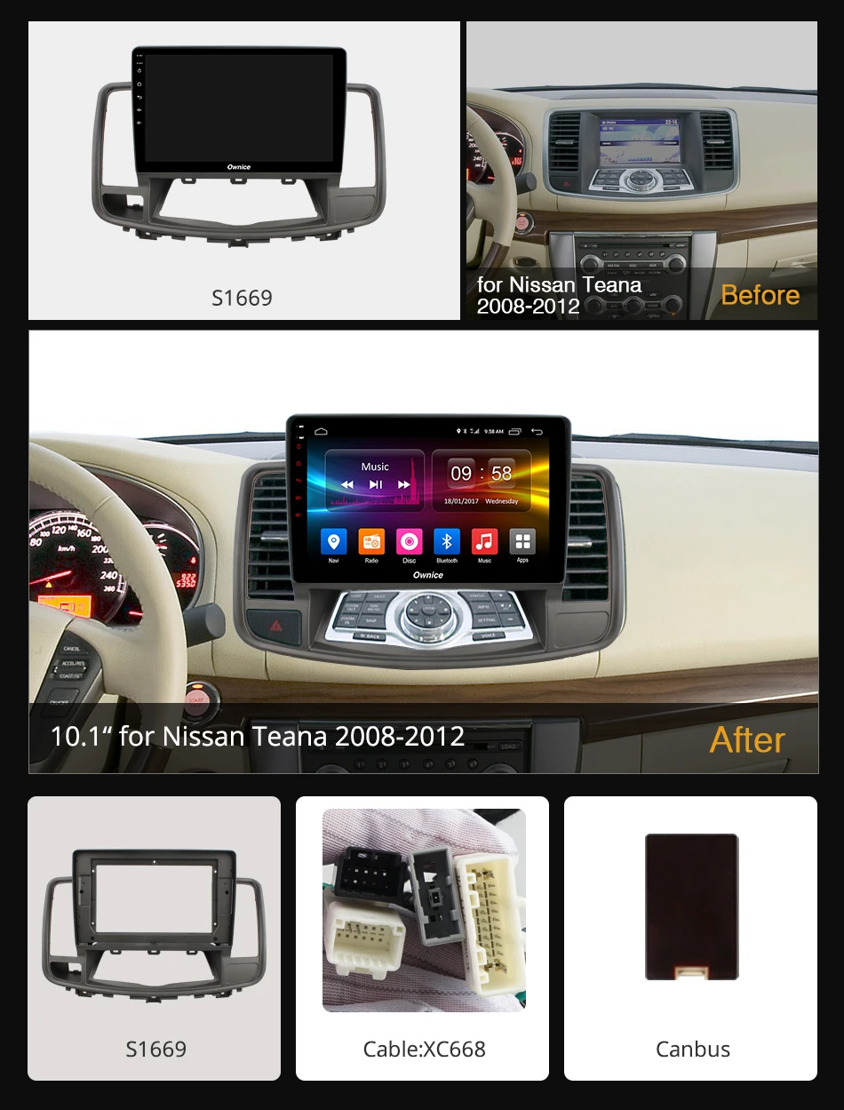Ownice 2DIN 10 1 &quot8 ядер 360 панорама k3 k5 k6 автомобильное радио для Nissan Teana 2008 2012 Android 9 0