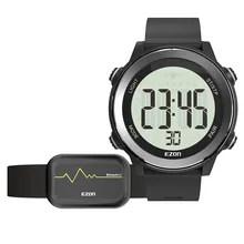 Męska pulsometr cyfrowy zegarek budzik ze stoperem 2021 New Arrival mężczyźni odkryty Running sport zegarki z pas piersiowy