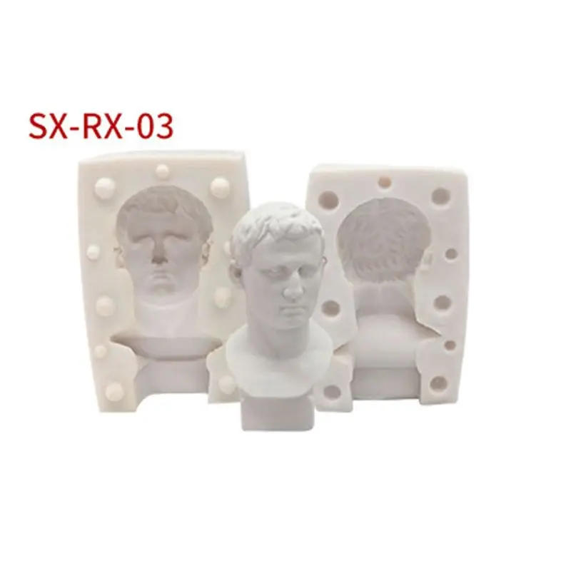 03 Great Artist Figure Head Plaster Cast Silicone Mold Resin Casting Art Craft Mold - Цвет: 03