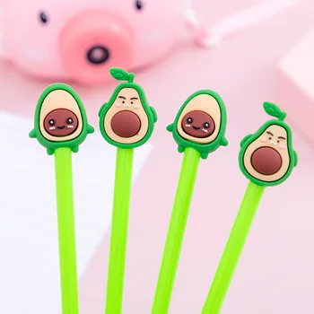

48 Pcs/lot 0.5mm Cute Face Expressions Avocado Gel Ink Pen Signature Neutral Pen School Office Writing Stationery Cute