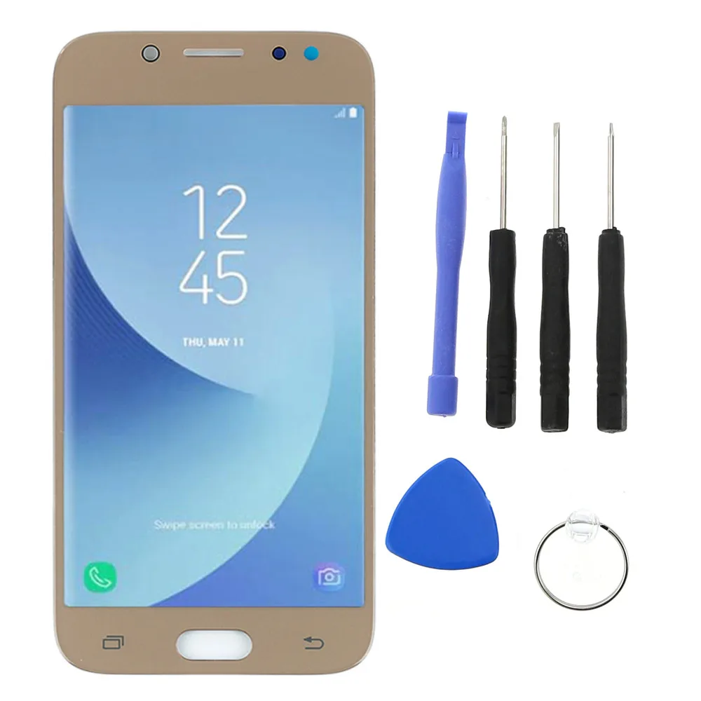 Размер можно регулировать для SAMSUNG GALAXY j5 ЖК-дисплей J530 J530F SM-J530F J5 Pro ЖК-дисплей Дисплей кодирующий преобразователь сенсорного экрана в сборе J530 ЖК-дисплей - Цвет: gold with tools