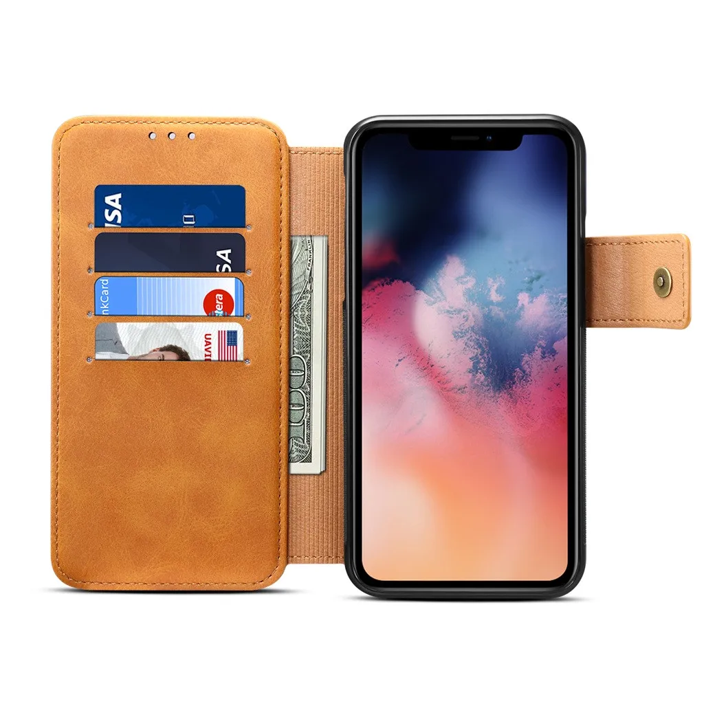 Для iPhone 11 Pro Max тонкий кожаный бумажник с откидной крышкой силиконовый прозрачный чехол для карт чехол для телефона s для iPhone 11 Pro Max