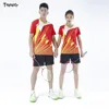 Top Table Tennis jersey Badminton set sportswear shirt with shorts Men Ladies pingpong Clothes Shirt Team Run Training Quick Dry ► Photo 3/6