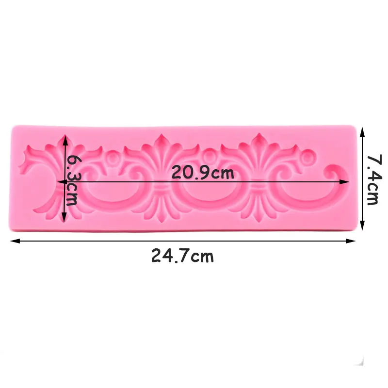 Sugarcraft flor moldes de silicone barroco alívio