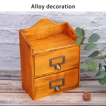 

Solid Pine Wood Multi-Layer Vintage Style Desktop Jewelry Storage Box Case Casket Organizer Jewellery Container Holder for Home