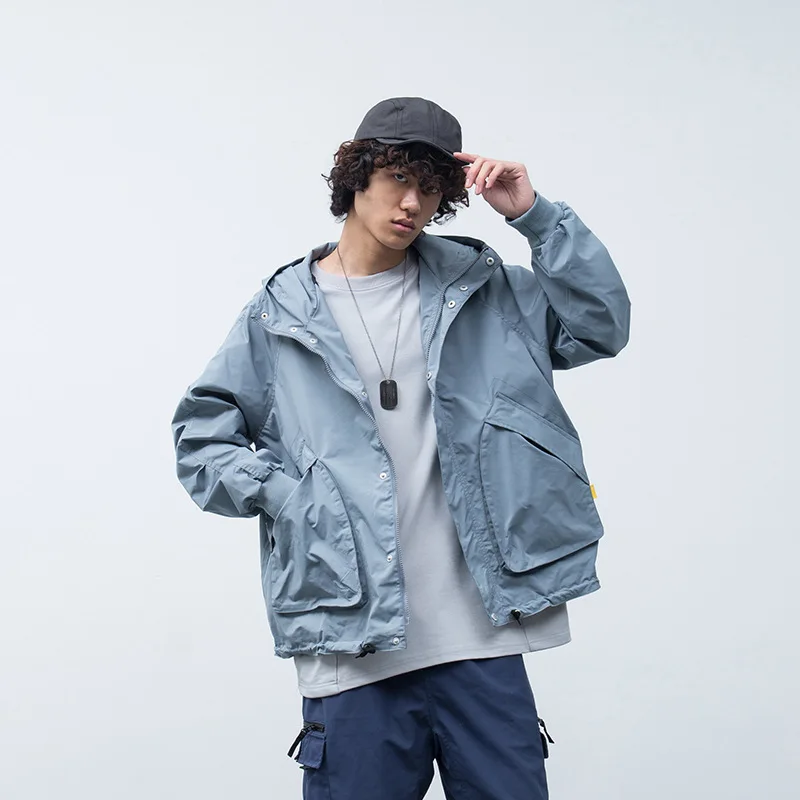 

Wesley Studio 2020 Spring American Leisure Solid Color Hooded Charge Clothes Jacket Men's Popular Brand Coat
