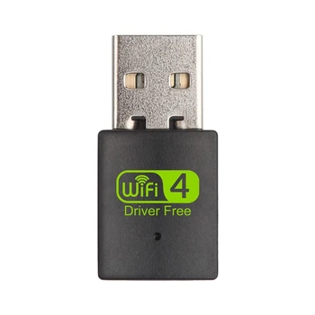 

Mini USB 300Mbps Wireless Adapter Free Driver 802.11Bgn 2.4GHz Network Card for Laptop Desktop Computer