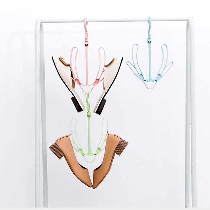 

Multi-Functional Shoe Rack Creative Double Hook Outdoor Windproof Hook Rack Hanger Shoe Racks Storage Organizer Wall Mount