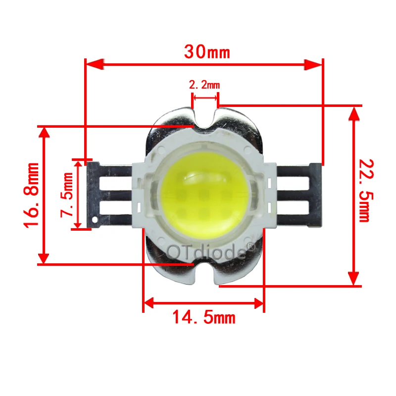 High Power 10W COB 45mil led Cold Warm White Royal Blue Green IR940 Acquarim Plant led chip With 60 Degree Viewing Angle Lens