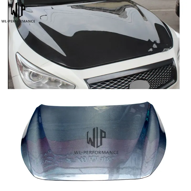 

original style Q50 Carbon fiber Engine Hoods Bonnets Covers car body kit for Infiniti Q50 2014-2016 car styling use