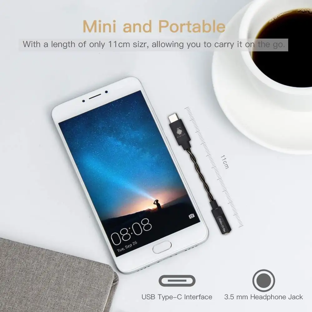 HIDIZS S3 Portable Headphone Amp USB TYPE-C DAC Audio Amplifier for Android/Windows/MacOSX System S