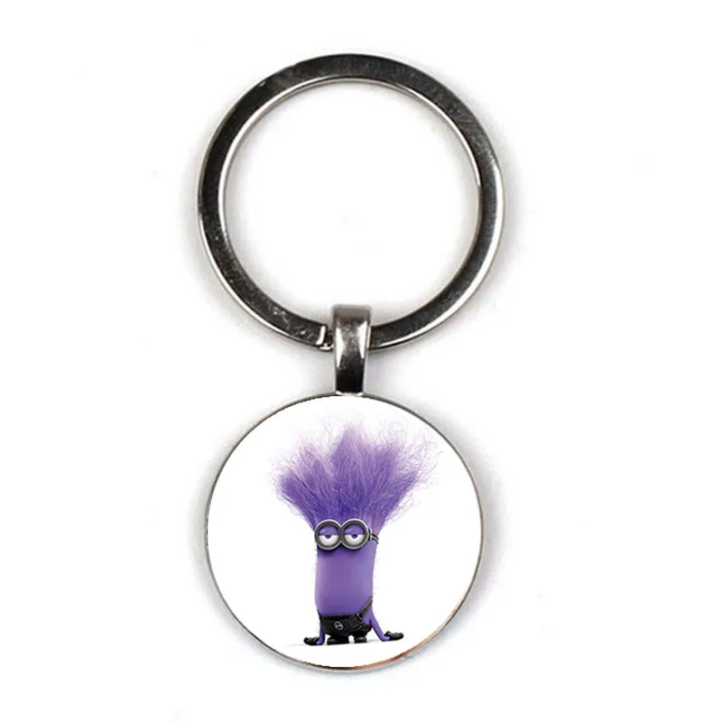 Despicable Me Minion Action Movie Glass Cabochon Keychains for Kid