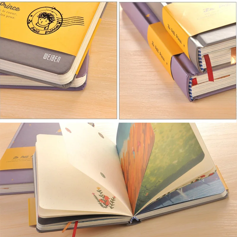 Ретро Маленький принц цветной блокнот в твердом переплете, бумажный дневник, школьный офис, простые, литературные, для девушек, канцелярские принадлежности, креативная ручная книга