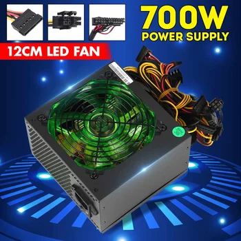 

Max 700W Power Supply PC Silent Green Fan ATX 24pin 12V PC Computer SATA Gaming PC Power Supply For Intel AMD Computer