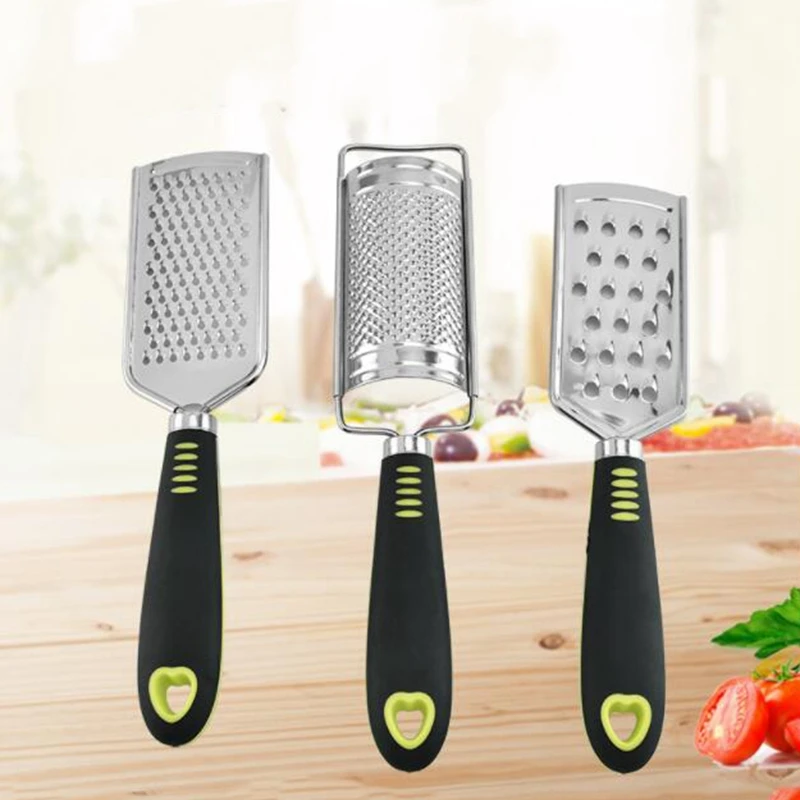 Терка для сыра, ручная нержавеющая сталь для кухни-многофункциональная посуда, набор из 3 шлифовальных машин