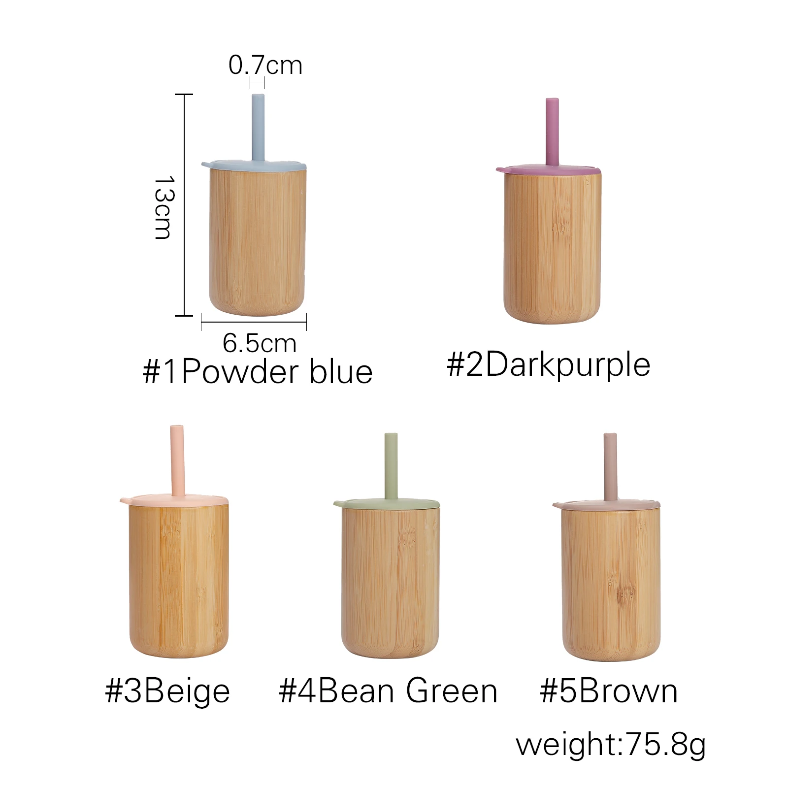 5 Colors 1Pc Baby Feeding Cup Safe Leakproof Bamboo Silicone Sippy Cups Children Learning Drinking Sippy Cup Kids Birthday Gifts 6